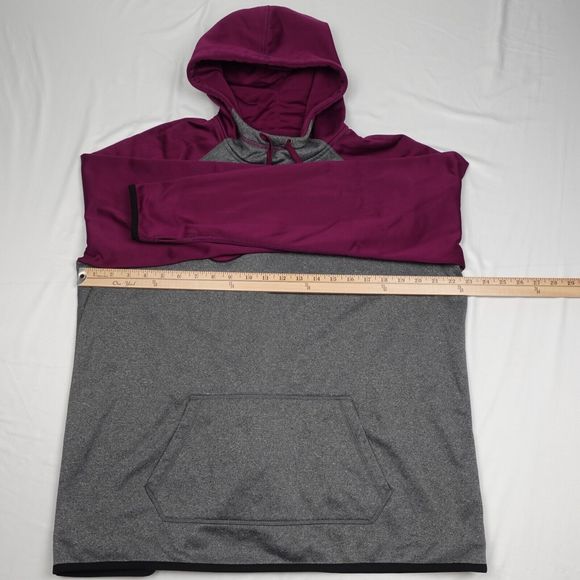 Nike Therma Fit Hoodie Men's XL Pullover Gray Purple Long Sleeve Logo Front - Picture 6 of 7